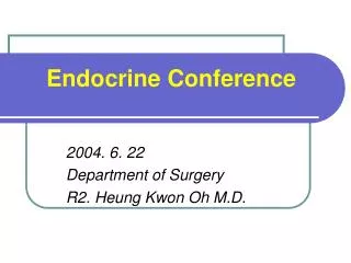 Endocrine Conference