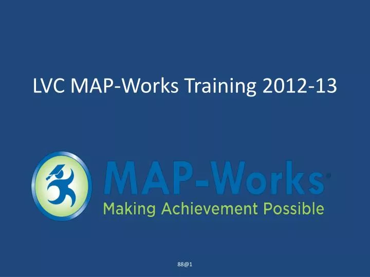 lvc map works training 2012 13
