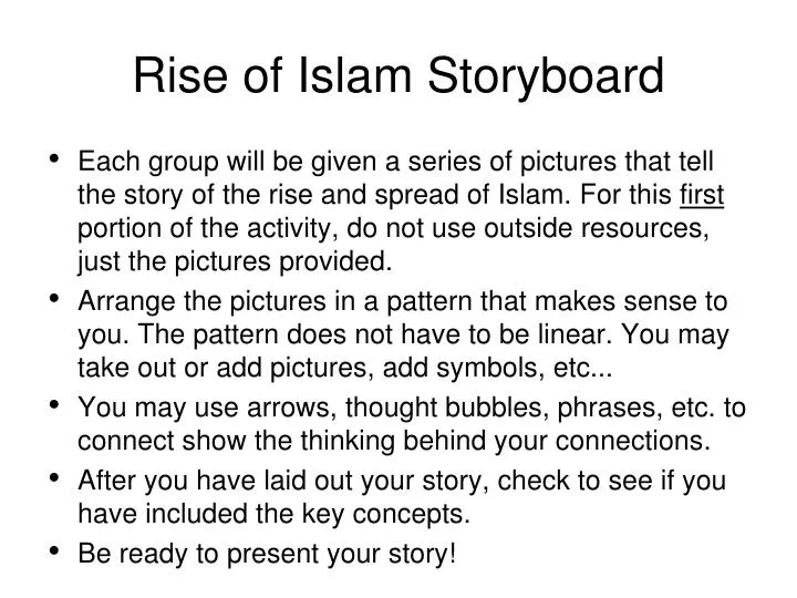 rise of islam storyboard