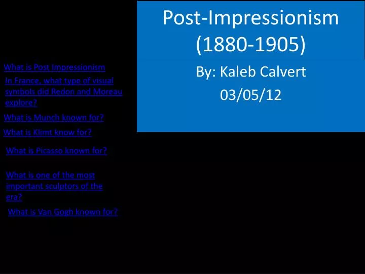 post impressionism 1880 1905