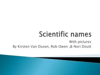 Scientific names