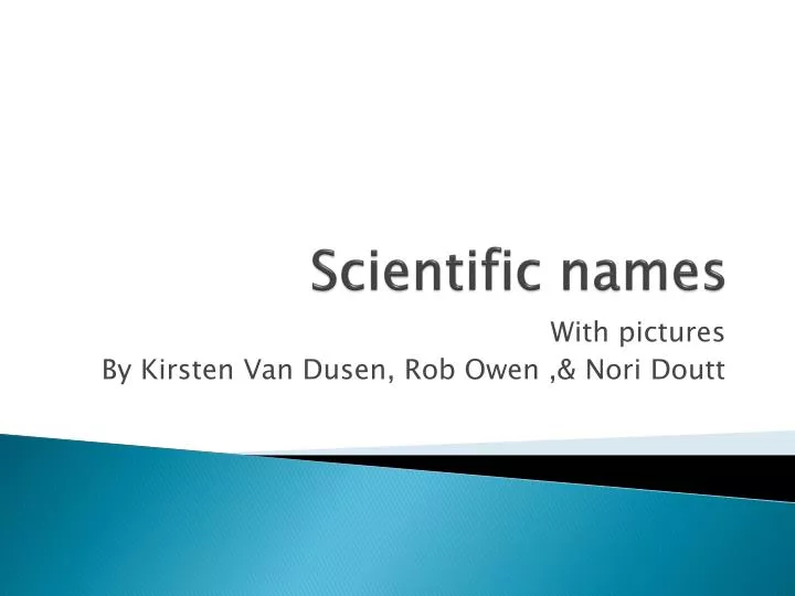 scientific names