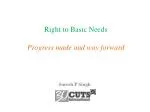 Right to Basic Needs Progress made and way forward - slide 1