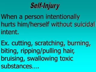 Self-Injury