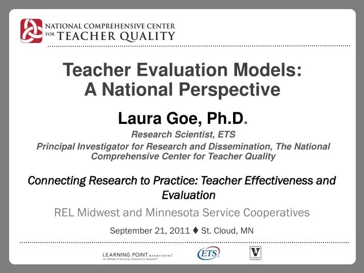 teacher evaluation models a national perspective