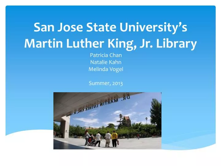 san jose state university s martin luther king jr library