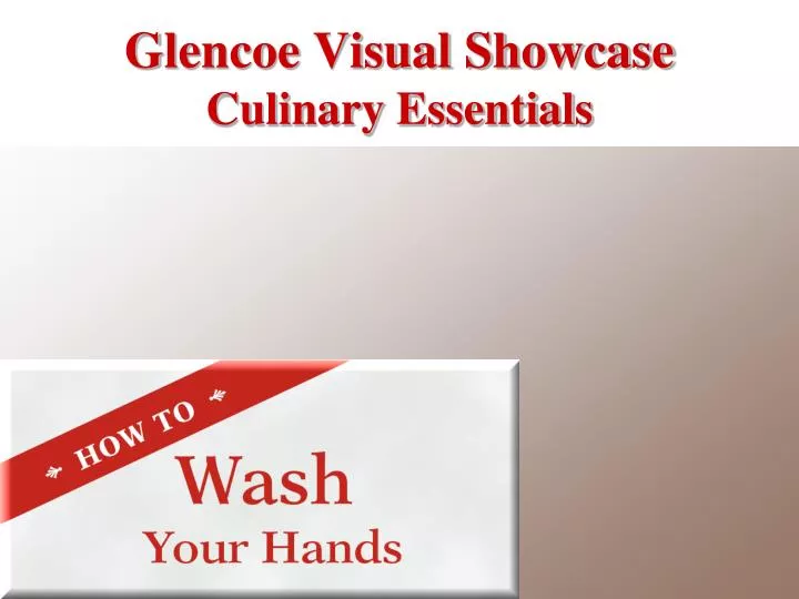 glencoe visual showcase culinary essentials