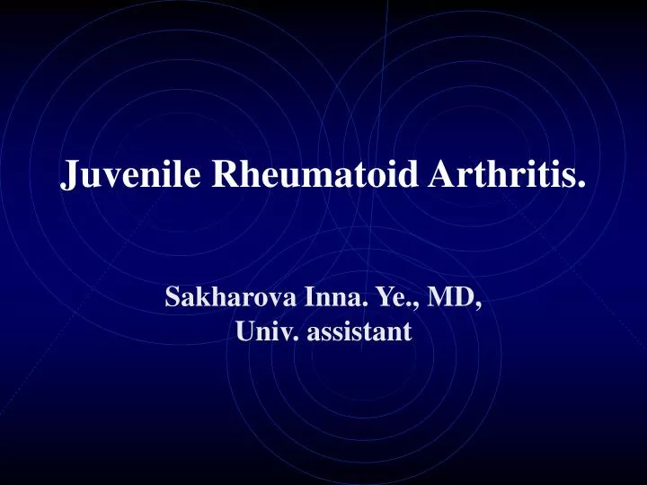 juvenile r heumatoid a rthritis