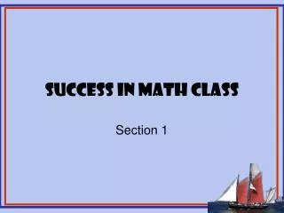 Success in Math Class