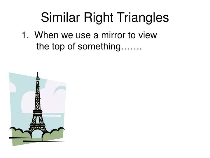 similar right triangles