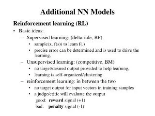 Additional NN Models