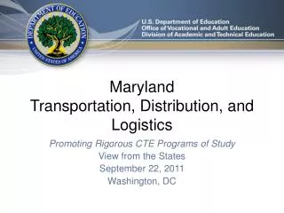 Maryland Transportation, Distribution, and Logistics