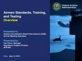 Airmen Standards, Training, and Testing Overview