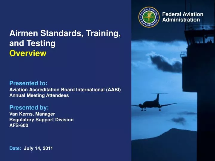 airmen standards training and testing overview