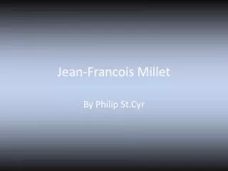 jean francois millet