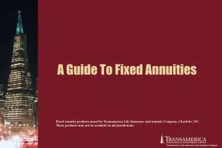 A Guide To Fixed Annuities