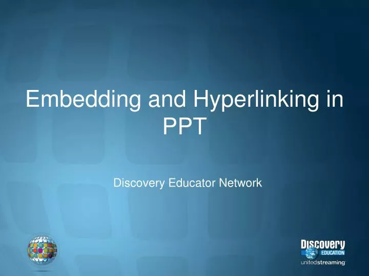embedding and hyperlinking in ppt