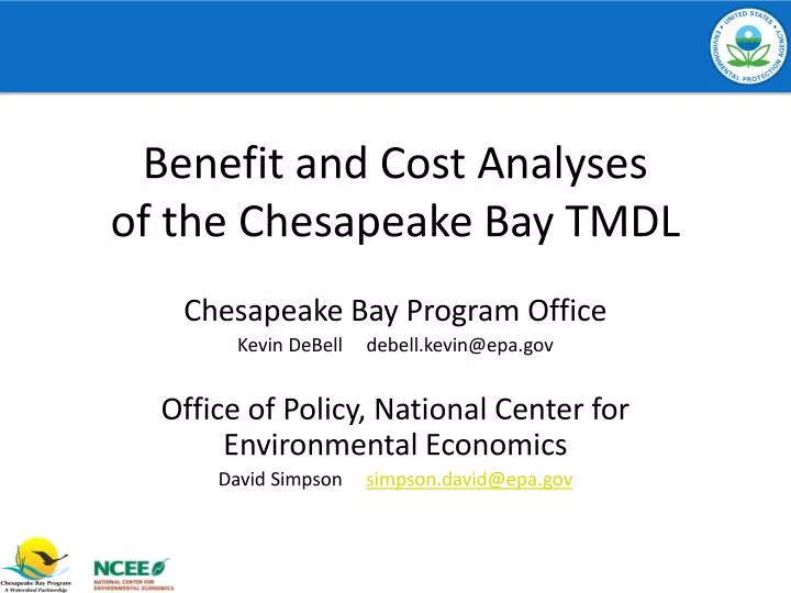 benefit and cost analyses of the chesapeake bay tmdl