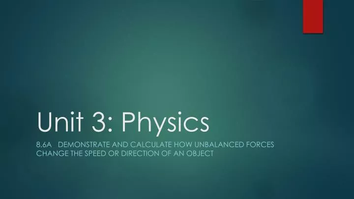 unit 3 physics