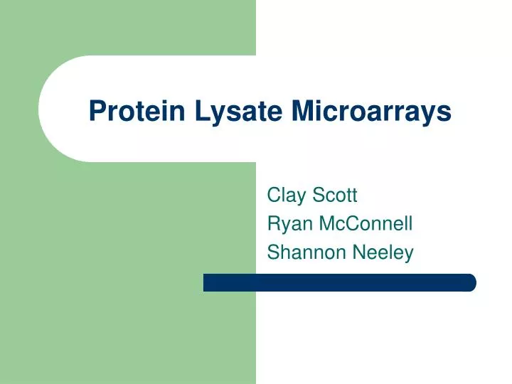 protein lysate microarrays