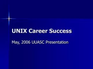 UNIX Career Success
