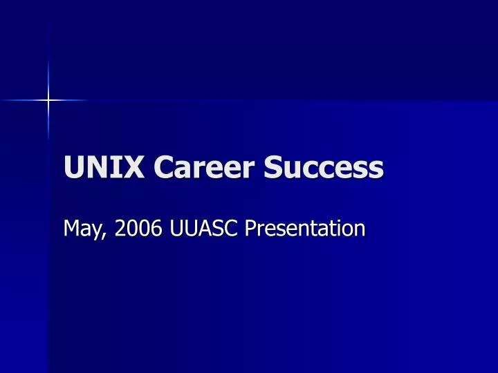 unix career success