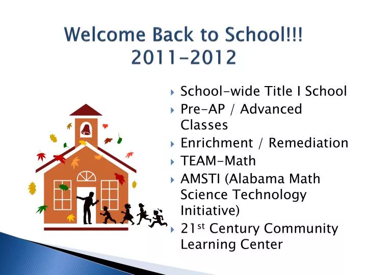 welcome back to school 2011 2012