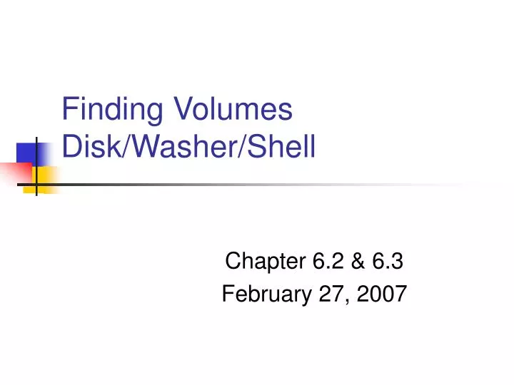 finding volumes disk washer shell