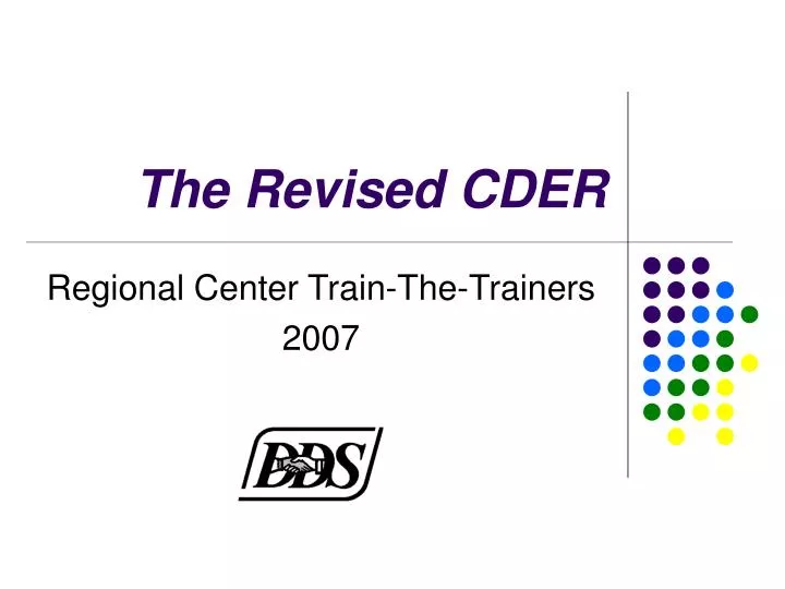 the revised cder