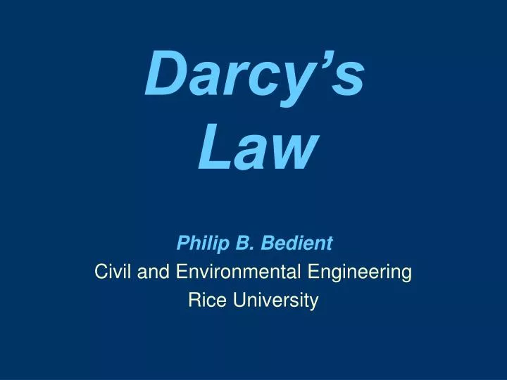 darcy s law