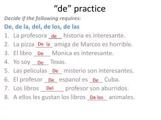 de practice