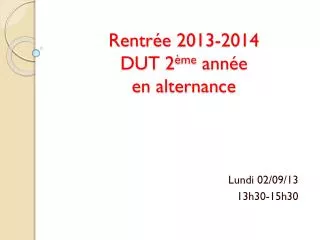 rentr e 2013 2014 dut 2 me ann e en alternance