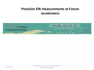 Precision EW measurements at Future accelerators