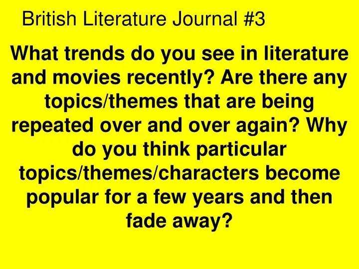 british literature journal 3