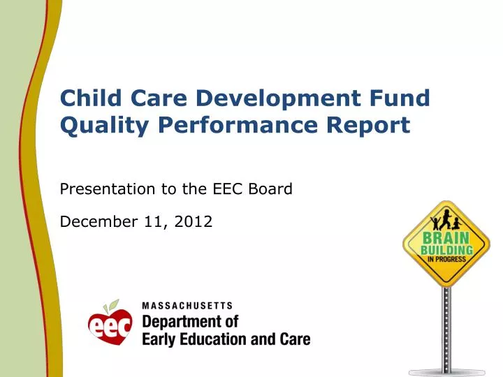 child care development fund quality performance report