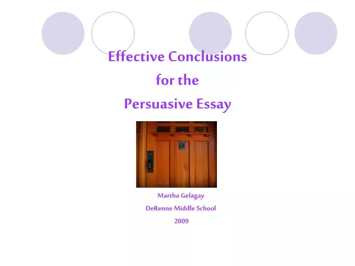 effective conclusions for the persuasive essay