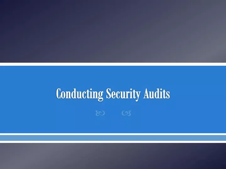 conducting security audits