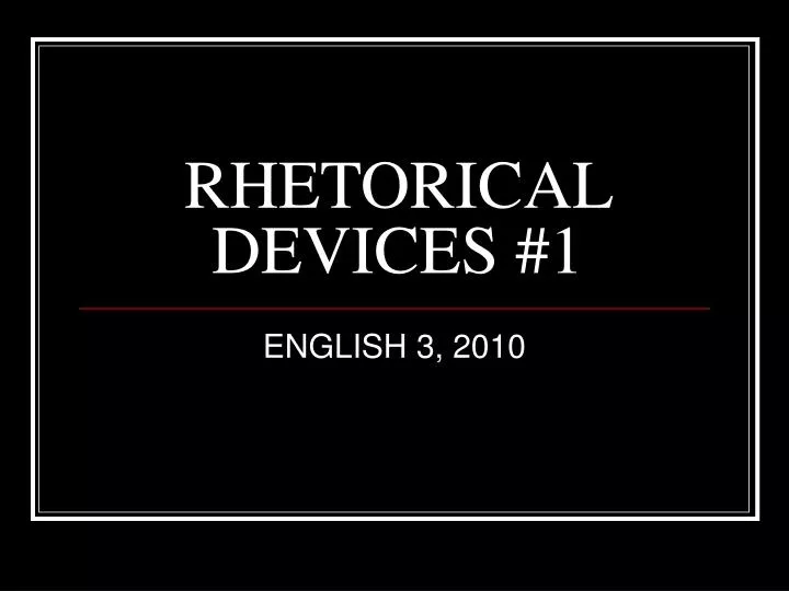 rhetorical devices 1