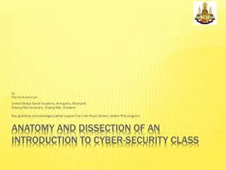 Anatomy and dissection of an Introduction to Cyber-Security Class