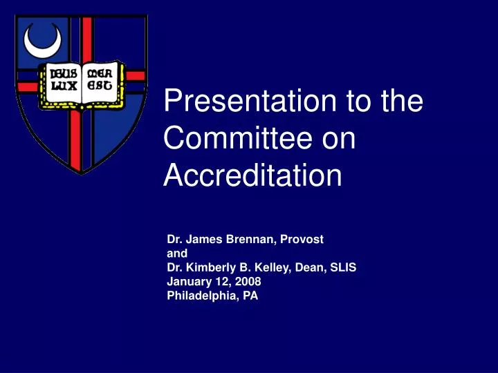 presentation to the committee on accreditation