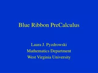 Blue Ribbon PreCalculus