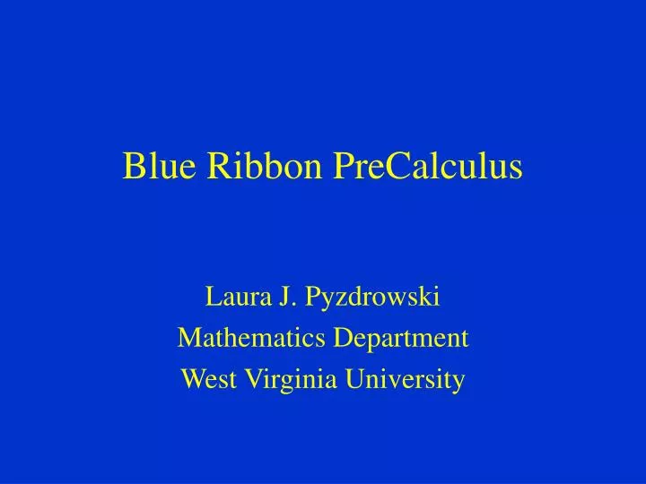 blue ribbon precalculus