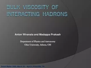 Bulk viscosity of interacting Hadrons
