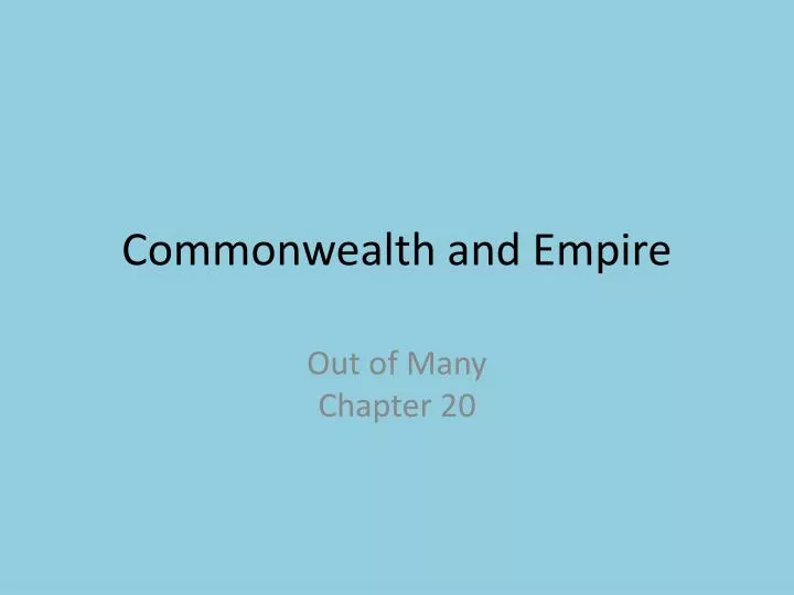 commonwealth and empire