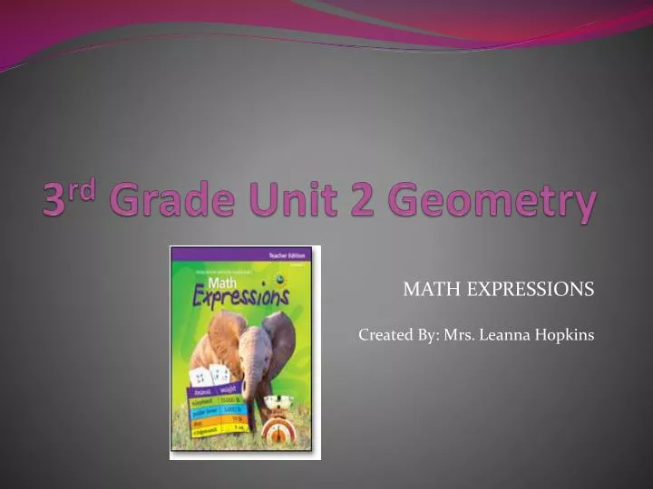 3 rd grade unit 2 geometry