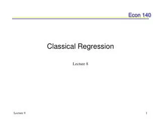 Classical Regression