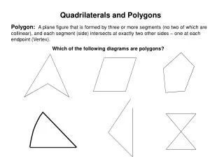 Quadrilaterals and Polygons