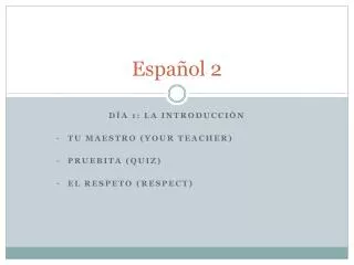 espa ol 2