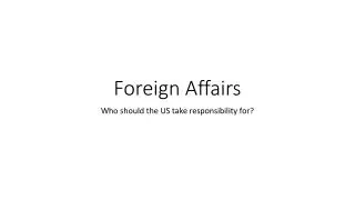 Foreign Affairs