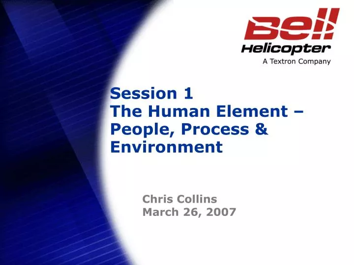 session 1 the human element people process environment